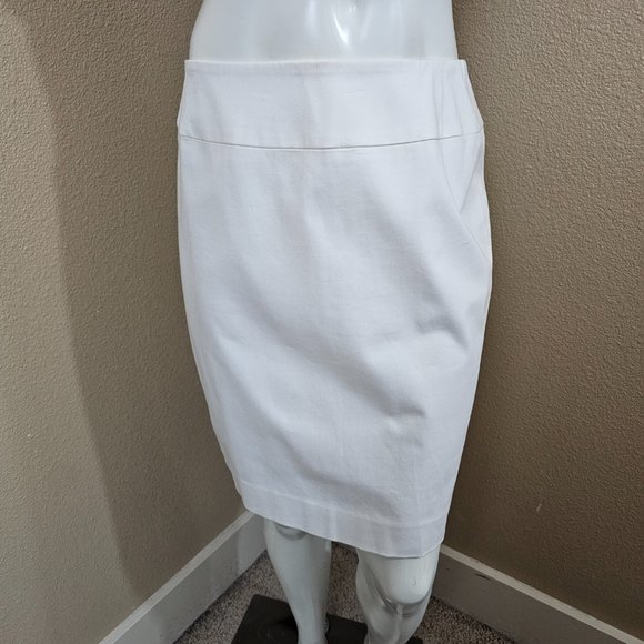 WOMAN White Lined NWT Pencil Skirt~Size 6 - Picture 1 of 8